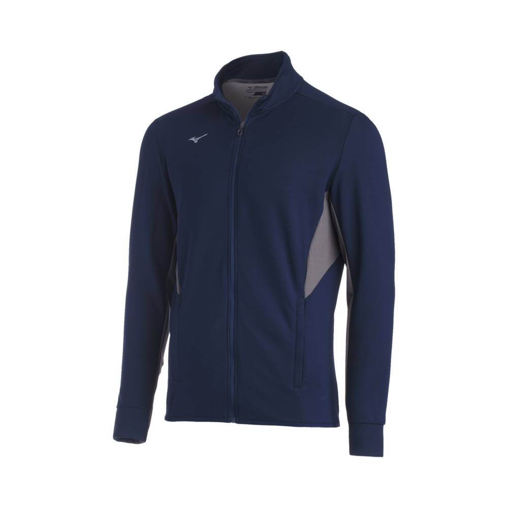 Panske Bundy Mizuno Elite Thermal Námornícka Modrá/Siva Vypredaj ATLH74265